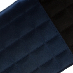 Pre Owned Chanel Blue/Black Satin Ice Cube Limited Edition Flap Bag