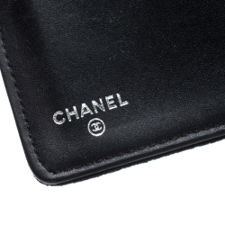 Chanel Blue Quilted Velvet Boy Long Flap Wallet