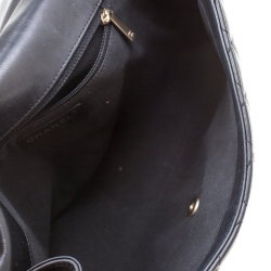 Pre Owned Chanel Black Quilted Leather Jumbo Mademoiselle Chic Flap Shoulder Bag