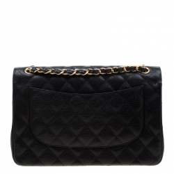 مملوكة مسبقًا Chanel Black Quilted Leather Maxi Classic Double Flap Bag