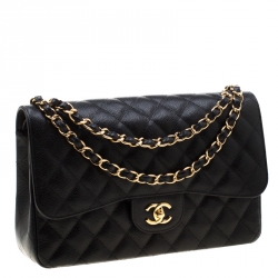 مملوكة مسبقًا Chanel Black Quilted Leather Maxi Classic Double Flap Bag