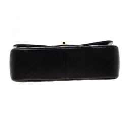مملوكة مسبقًا Chanel Black Quilted Leather Maxi Classic Double Flap Bag