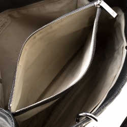 Pre Owned Chanel Metallic Grey Quilted Caviar Leather Grand Shopper Tote