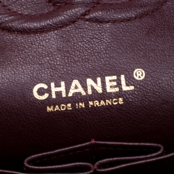 Pre Owned حقيبة شانيل قلاب مزدوج كلاسيك متوسطة جلد مبطنة سوداء