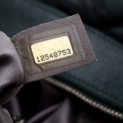 Pre Owned Chanel Green Quilted Bubble Leather Bowler Bag