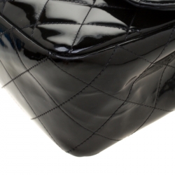 Pre Owned حقيبة شانيل قلاب مفرد كلاسيك جامبو جلد كافيار مبطنة سوداء