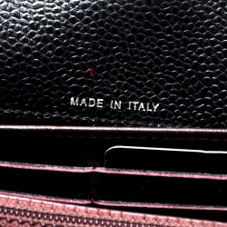 Pre Owned محفظة شانيل كونتيننتال مبطنة CC جلد كافيار سوداء