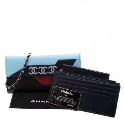 Chanel Multicolor Leather Airline Wallet On Chain