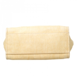 Pre Owned Chanel Beige Raffia Large Deauville Tote 