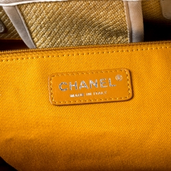 Pre Owned Chanel Beige Raffia Large Deauville Tote 