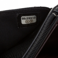 مملوكة مسبقًا Chanel Black Caviar Leather Wallet On Chain