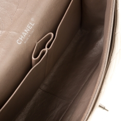 Pre Owned Chanel Rose Gold Quilted Leather Jumbo Classic Double Flap Bag