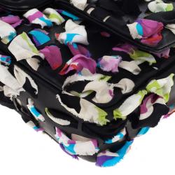 Pre Owned Chanel Limited Edition Scarf-Woven Lambskin Classic Flap Bag