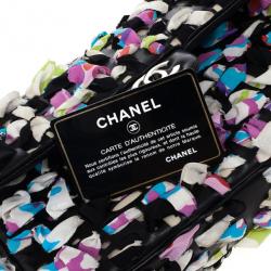 Pre Owned Chanel Limited Edition Scarf-Woven Lambskin Classic Flap Bag