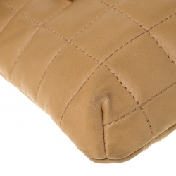 Pre Owned Chanel Beige/Black Quilted Leather Choco Bar Reissue Shoulder Bag  