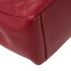 مملوكة مسبقًا حقيبة شانيل غراند GST شوبر جلد كافيار أسود مبطن 