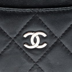 Chanel Black Quilted Leather Classic Card Holder