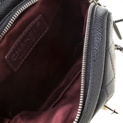 مملوكة مسبقًا Chanel Black Caviar Quilted Leather Mini Flap Crossbody Bag