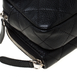 مملوكة مسبقًا Chanel Black Caviar Quilted Leather Mini Flap Crossbody Bag