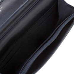 Pre Owned Chanel Dark Navy Quilted Leather WOC Chain Bag