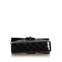 مملوكة مسبقًا Chanel Black Small Patent Leather Double Sided Bag