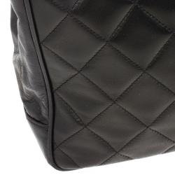 Pre Owned Chanel Black Vintage Quilted Lambskin Shoulder Bag