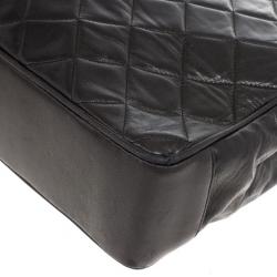 Pre Owned Chanel Black Vintage Quilted Lambskin Shoulder Bag