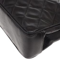 Pre Owned Chanel Black Vintage Quilted Lambskin Shoulder Bag