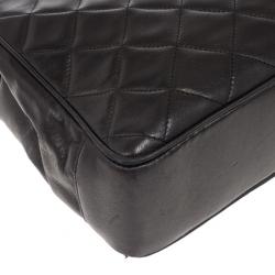 Pre Owned Chanel Black Vintage Quilted Lambskin Shoulder Bag