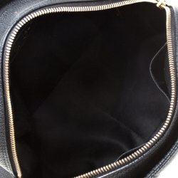 Pre Owned حقيبة يد شانيل شوبر تايمليس صغيرة جلد كافيار مبطنة سوداء