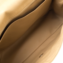 Pre Owned حقيبة شانيل قلاب كلاسيك ماكسي جلد مبطنة صفراء