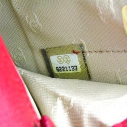 Chanel Red Calfskin Leather Coco Button Card Case