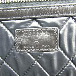 مملوكة مسبقًا Chanel Black Calfskin Leather Femeniste Mais Feminine Zippy Pouch
