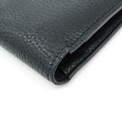 Pre Owned Chanel Black Leather Long Bifold Wallet