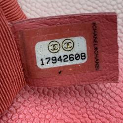 مملوكة مسبقًا Chanel White/Red Quilted Caviar Leather Jumbo Ombre Single Flap Bag