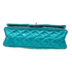 Pre Owned Chanel Metallic Turquoise 2.55 Reissue Quilted 226 Flap Bag