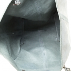 مملوكة مسبقًا حقيبة يد شانيل حلية زهرة كاميليا سلسلو جلد نوبوك أخضر فاتح