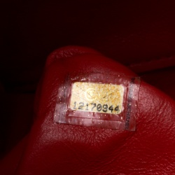 Pre Owned Chanel Red Puzzle Patent Leather Reissue 2.55 Classic 226 Flap Bag