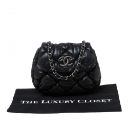 مملوكة مسبقًا Chanel Black Quilted Leather Bubble Small Shoulder Bag