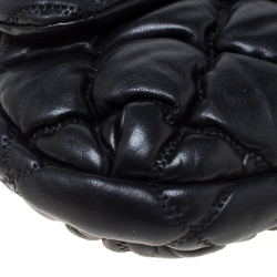 مملوكة مسبقًا Chanel Black Quilted Leather Bubble Small Shoulder Bag