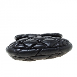 مملوكة مسبقًا Chanel Black Quilted Leather Bubble Small Shoulder Bag