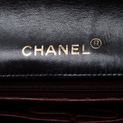 Pre Owned Chanel Black Quilted Leather Vintage Flap Shoulder Bag