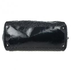 Pre Owned Chanel Black Patent Vinyl Rock in Moscow Classic Tote