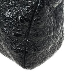 Pre Owned Chanel Black Patent Vinyl Rock in Moscow Classic Tote