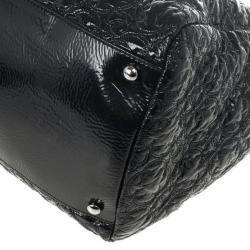 Pre Owned Chanel Black Patent Vinyl Rock in Moscow Classic Tote
