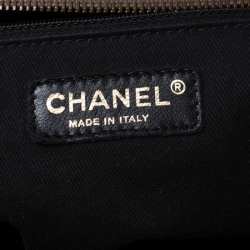 Pre Owned Chanel Khaki Quilted Leather Castle Rock Satchel