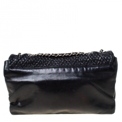 مملوكة مسبقًا Chanel Black Textured Quilted Leather Shoulder Bag