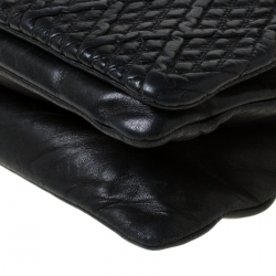 مملوكة مسبقًا Chanel Black Textured Quilted Leather Shoulder Bag