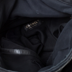 Pre Owned Chanel Black Quilted Leather Large Chain Me Hobo               