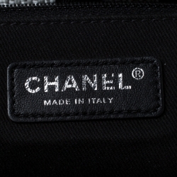 Pre Owned Chanel Grey Canvas and Leather Medium Deauville Shopper Tote